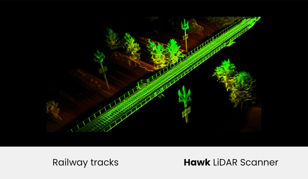 3DMakerpro Hawk LiDAR 3D Scanner, 1.5cm Precision, 484,000pts/s, 360&deg; &times; 63.5&deg; FOV, 80-140m Range, Dual 13MP Cameras, IP65 Metal Body, 12,000mAh Battery