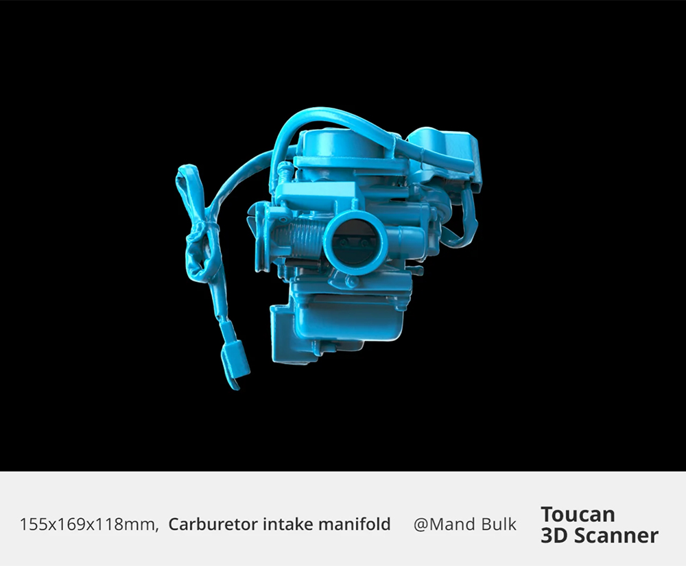 3DMakerpro Toucan Standard 3D Szkenner, 0,03mm Pontoss&aacute;g, &ouml;n&aacute;ll&oacute; T&ouml;bbfunkci&oacute;s, Kettős FOV 135&times;185mm - 1000&times;750mm, 48MP Sz&iacute;nes, 6600mAh Akkumul&aacute;tor, Wi-Fi 6