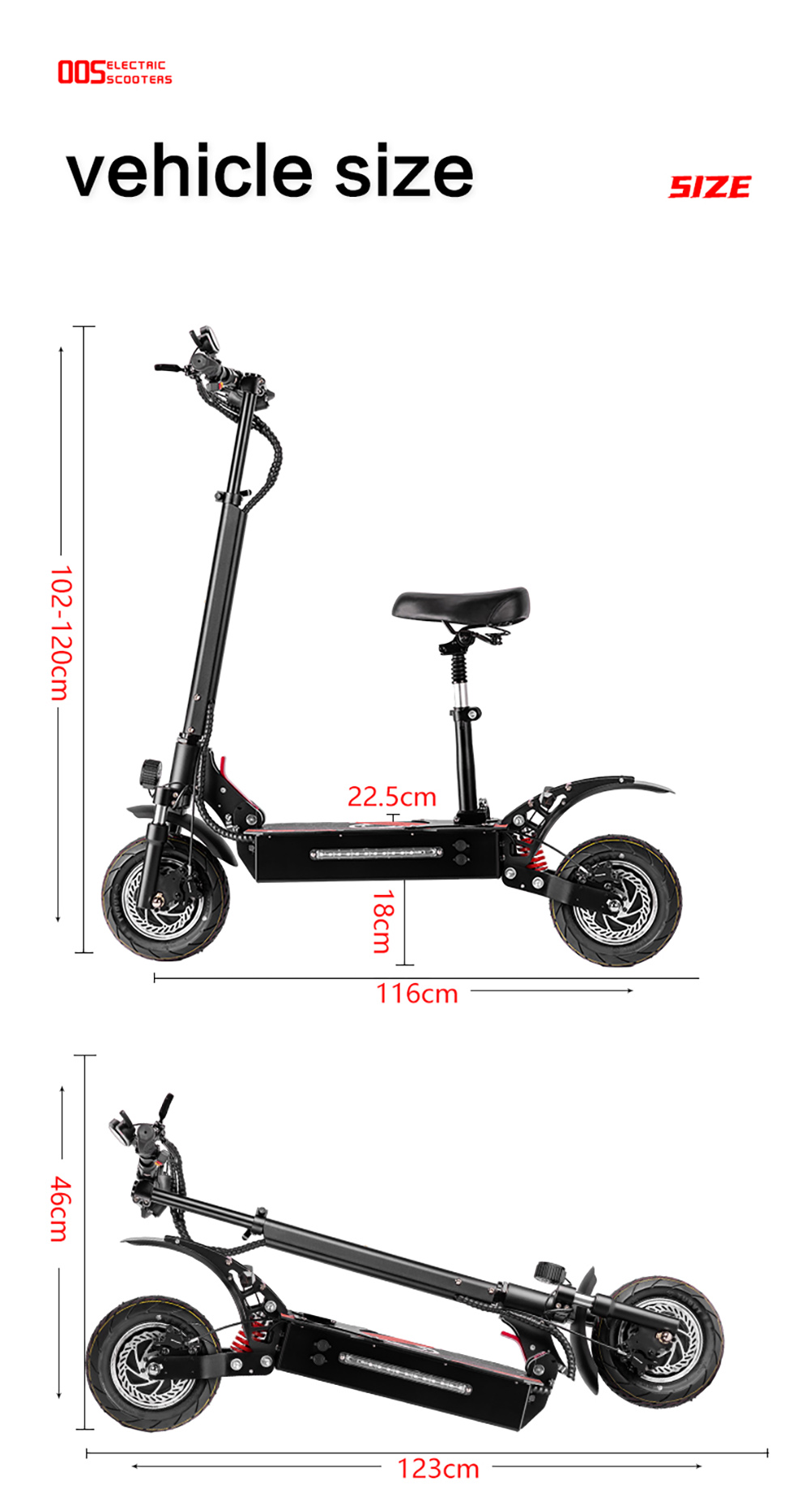 BOYUEDA Q7 Pro Elektromos Roller, 2*1600W-os Motor, 52V 19AH Akkumulátor, 10 hüvelykes Gumiabroncs, 70km/h Max. Sebesség, 70km Hatótávolság, Dupla Hidraulikus Tárcsafék, Első Hidraulikus Lengéscsillapító & Hátsó Rugós Lengéscsillapító, APP Vezérlés