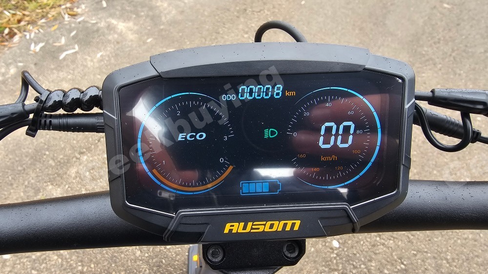 Ausom DT2 Pro Electric Scooter, 2*1100W Motor, 52V 23.4Ah, 10*3.0 inch Tire, 68km/h Max Speed, 115km Max Range, Front & Rear Hydraulic Disc Brakes, Swingarm Suspension