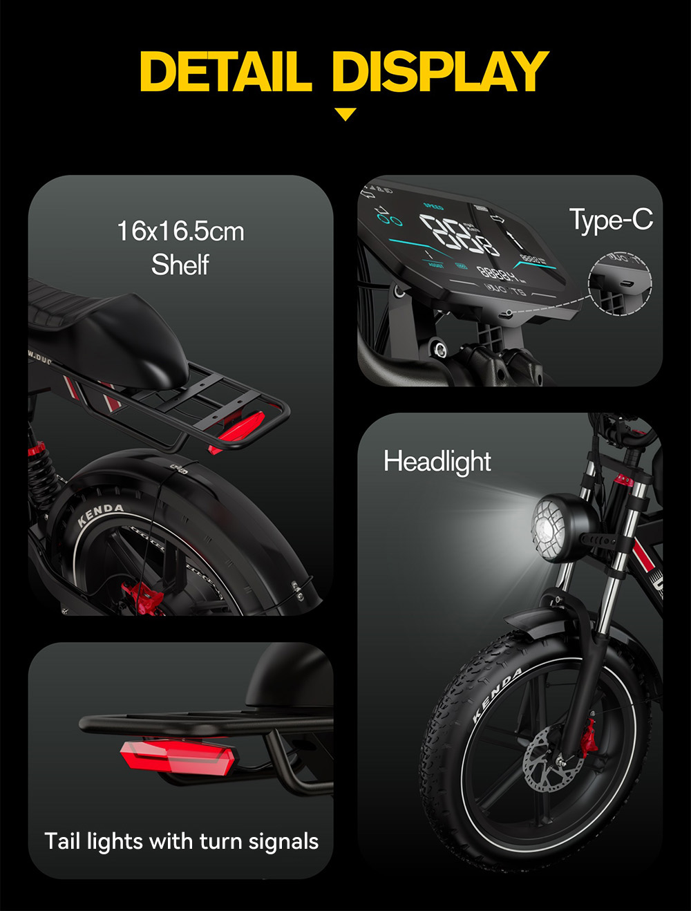 DUOTTS F20 Elektrofahrrad, 750-W-Motor, 52-V-27-Ah-Akku, 20 x 4,0 Zoll große dicke Reifen, 50 km/h Höchstgeschwindigkeit, 120 km Reichweite, Vollfederung, Federstoßdämpfung, hydraulische Scheibenbremsen
