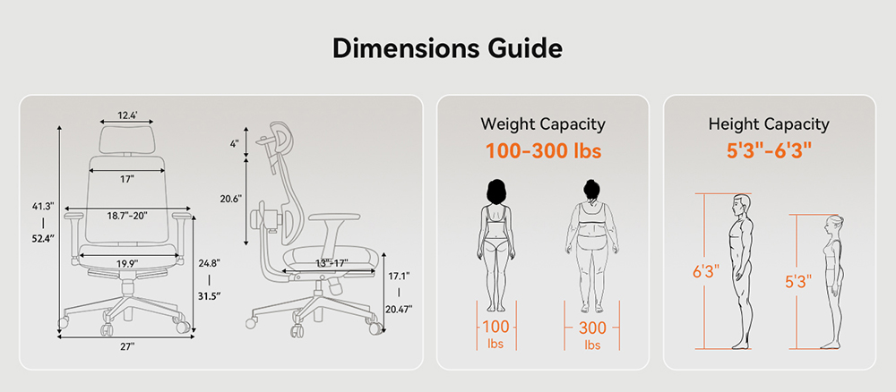 NEWTRAL MagicH-GPRO Ergonomic Chair with Footrest, Auto-Following Backrest Headrest, Adaptive Lower Back Support, Adjustable Armrest, 4 Positions to Lock - Gray