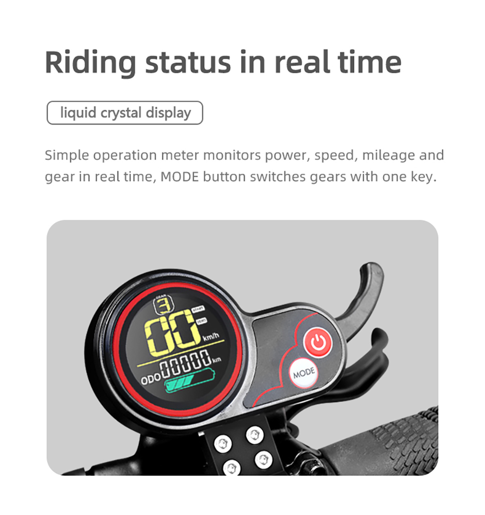 BOYUEDA S3-11 Electric Scooter, 3000W*2 Motor 85km/h Max Speed, 60V 38Ah Battery up to 120km Range, 11-inch Sawtooth Vaccum Off-road Tire,  Dual Hydraulic Disc Brakes, Hydraulic damping, 45&deg; Climbing LCD Display All-round Lighting and turn signal