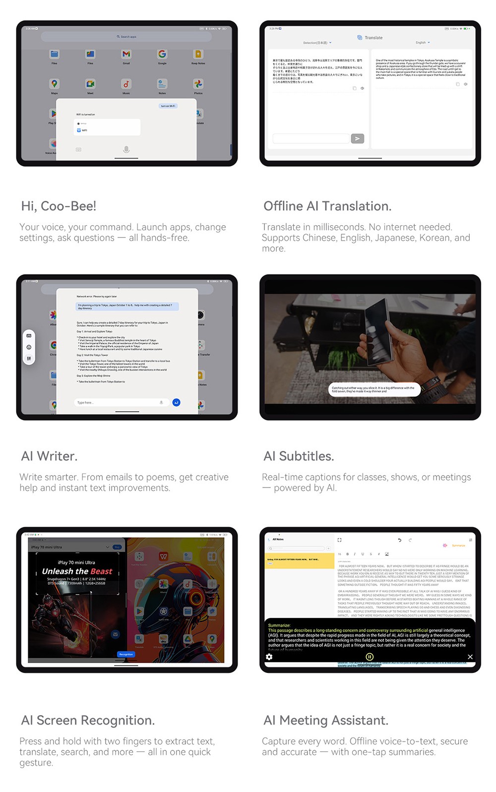 ALLDOCUBE Ultra Pad AI Tablet Billentyűzettel &eacute;s Stylusszal, 13 h&uuml;velykes 2880*1840 144Hz IPS Kijelző, Android 15, Qualcomm Snapdragon 7+Gen3 8 Mag, 12 GB RAM 256 GB ROM, WiFi 6 Bluetooth 5.4, 13M+5M Kamera, 8*Hangsz&oacute;r&oacute;, 15000mAh Akkumul&aacute;tor, 33W PD T&ouml;lt&eacute;s