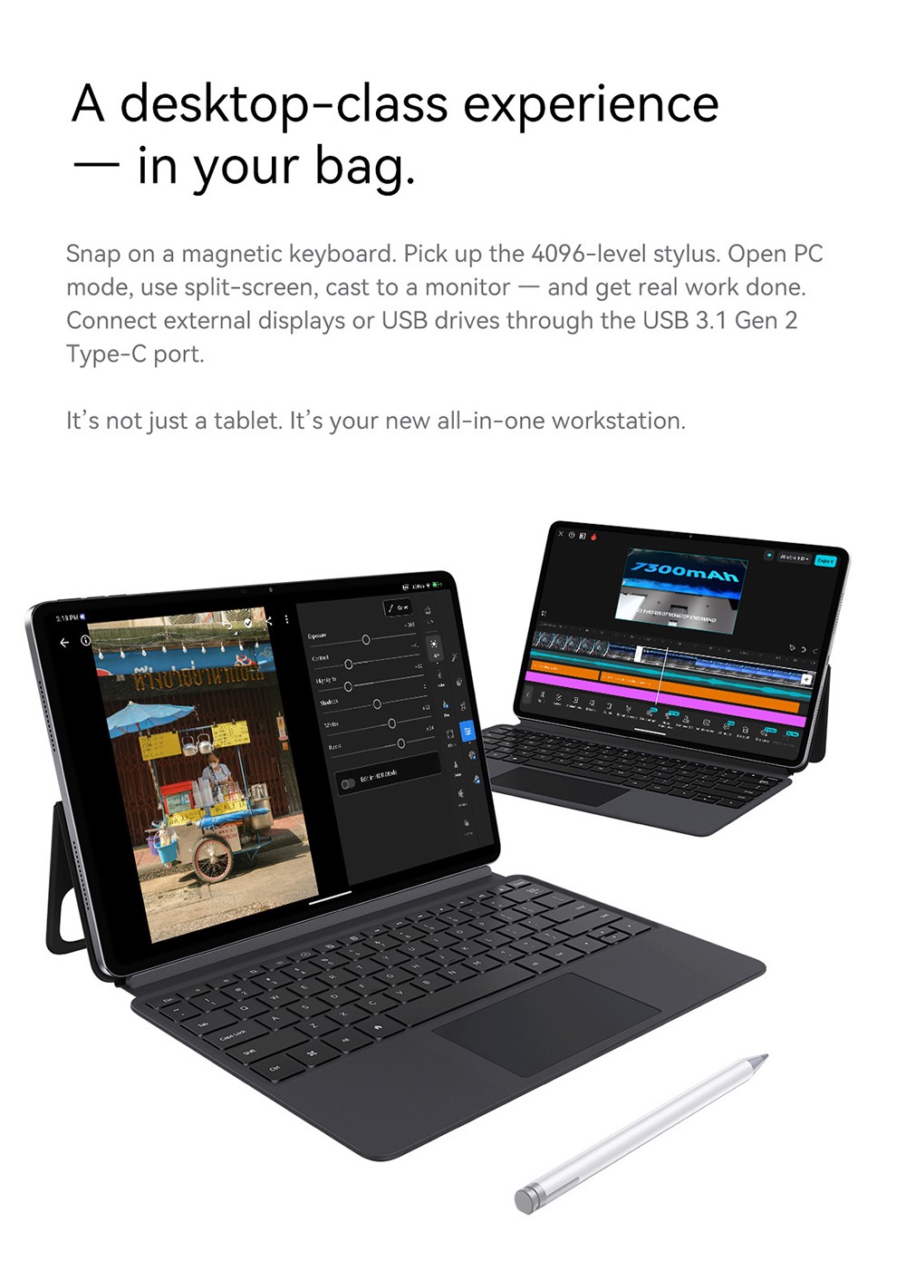 ALLDOCUBE Ultra Pad AI Tablet Billentyűzettel &eacute;s Stylusszal, 13 h&uuml;velykes 2880*1840 144Hz IPS Kijelző, Android 15, Qualcomm Snapdragon 7+Gen3 8 Mag, 12 GB RAM 256 GB ROM, WiFi 6 Bluetooth 5.4, 13M+5M Kamera, 8*Hangsz&oacute;r&oacute;, 15000mAh Akkumul&aacute;tor, 33W PD T&ouml;lt&eacute;s