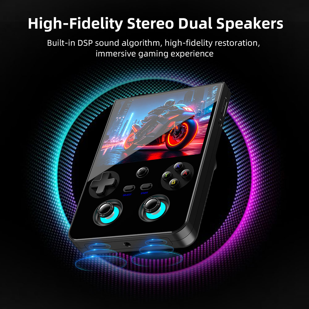 ANBERNIC RG477V Game Console, 256GB TF Card, 12GB RAM 256GB Storage, 4.7 inch 1280*960 120Hz Screen, Dimensity 8300 Octa-core, WiFi 6E Bluetooth 5.3, 8 Hours Battery Life - Black