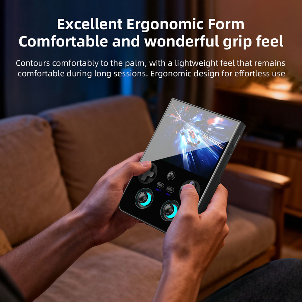 ANBERNIC RG477V Game Console, 256GB TF Card, 12GB RAM 256GB Storage, 4.7 inch 1280*960 120Hz Screen, Dimensity 8300 Octa-core, WiFi 6E Bluetooth 5.3, 8 Hours Battery Life - Black