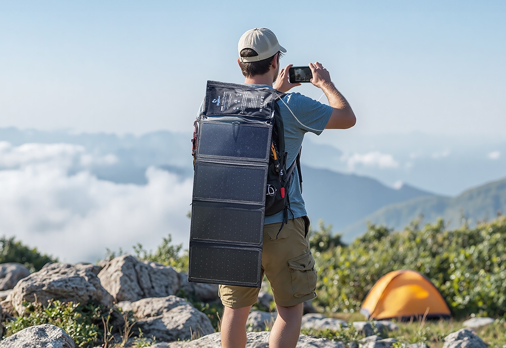 BigBlue SolarPowa 28 28W Solarpanel (ohne Amperemeter), 25,4% hoher Wirkungsgrad, intelligentes Laden, USB-A/USB-C-Ausg&auml;nge f&uuml;r den Au&szlig;enbereich und Powerstations