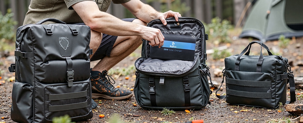 BigBlue SolarPowa 28 28W Solarpanel (ohne Amperemeter), 25,4% hoher Wirkungsgrad, intelligentes Laden, USB-A/USB-C-Ausg&auml;nge f&uuml;r den Au&szlig;enbereich und Powerstations