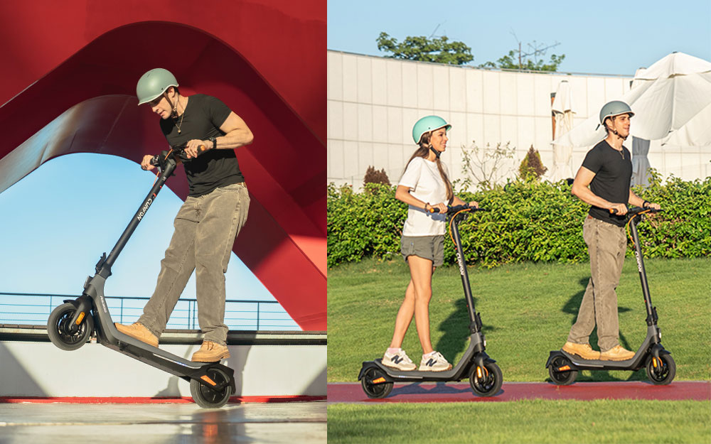 CUNFON RS300 Elektroroller, 500-W-Motor, 36-V-10,4-Ah-Akku, 10-Zoll-Reifen, 30 km/h H&ouml;chstgeschwindigkeit, 40 km Reichweite, Trommelbremse + elektronische Bremse, App-Steuerung