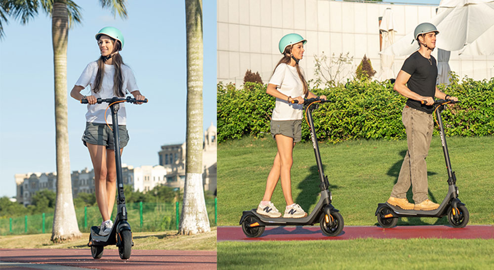 CUNFON RS300 Elektroroller, 500-W-Motor, 36-V-10,4-Ah-Akku, 10-Zoll-Reifen, 30 km/h H&ouml;chstgeschwindigkeit, 40 km Reichweite, Trommelbremse + elektronische Bremse, App-Steuerung