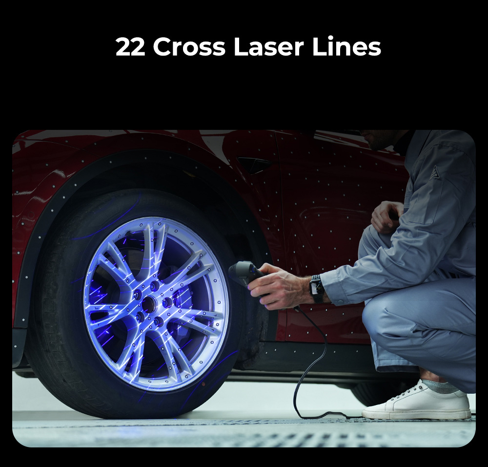 Refurbished Creality Raptor Pro 3D Scanner, 22+7 Blue Laser NIR, 60fps Scanning Speed, Objects Between 5-4000mm, 24-bit Full-Color Scan, 0.02mm Accuracy, Anti-shaking