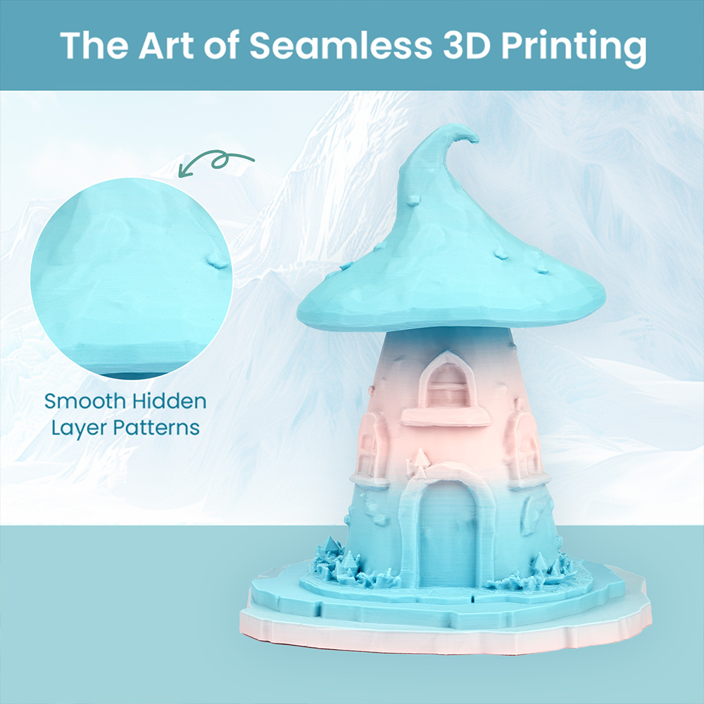 ERYONE High Speed Matte Gradient PLA Filament, 1kg - Blau & Rosa