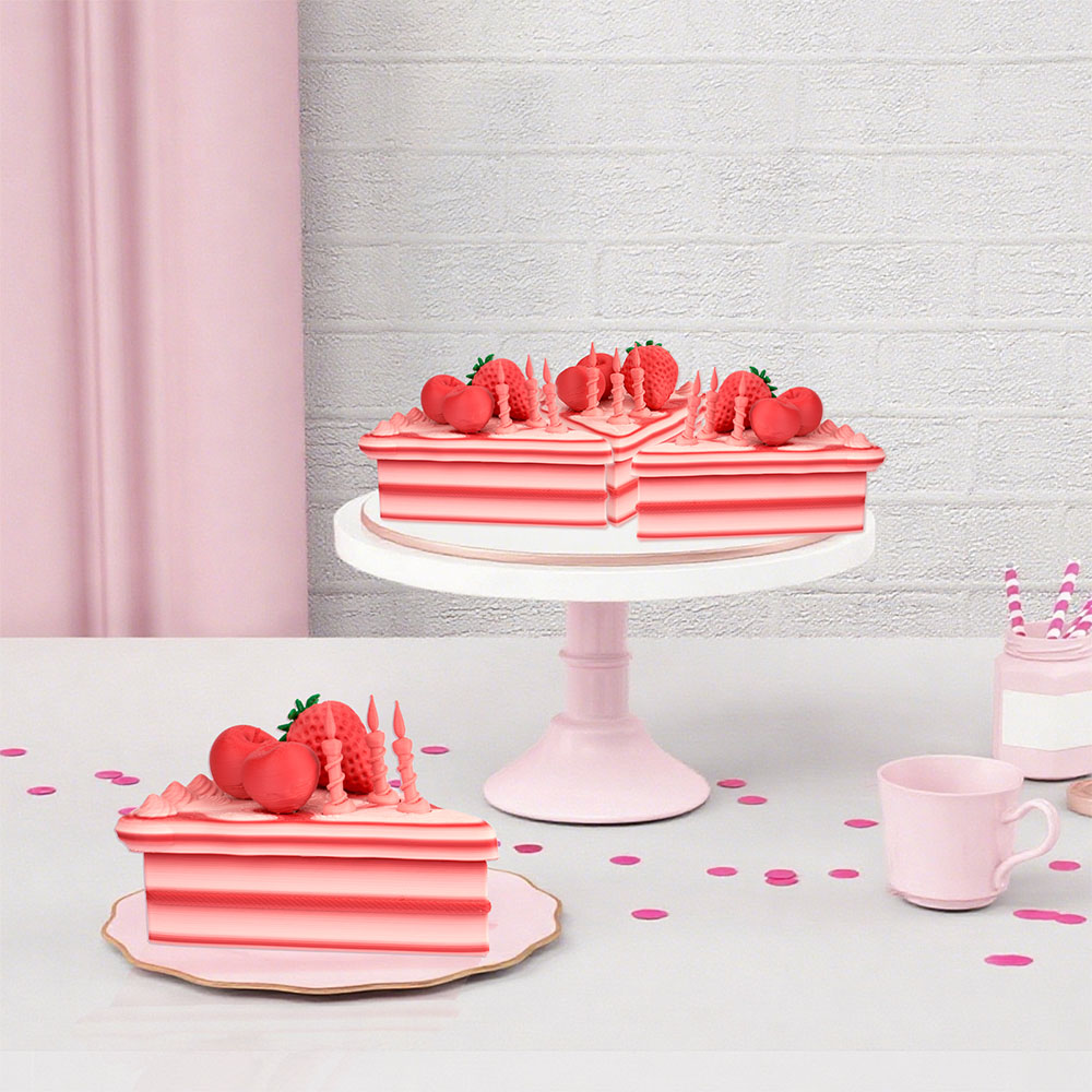 ERYONE High Speed Matte Gradient PLA Filament, 1kg - Rot & Wei&szlig;