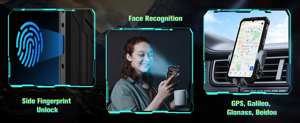 Smartphone robuste 4G FOSSiBOT F110L, 12 Go + 128 Go, &eacute;cran HD+ 6,745