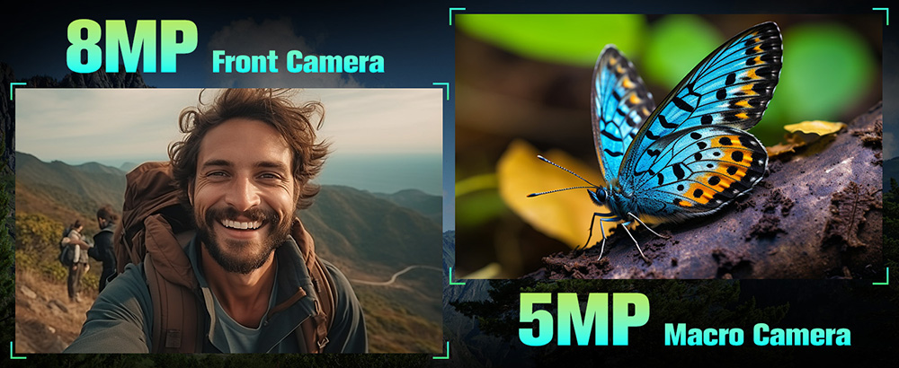 Smartphone robuste 4G FOSSiBOT F110L, 12 Go + 128 Go, &eacute;cran HD+ 6,745