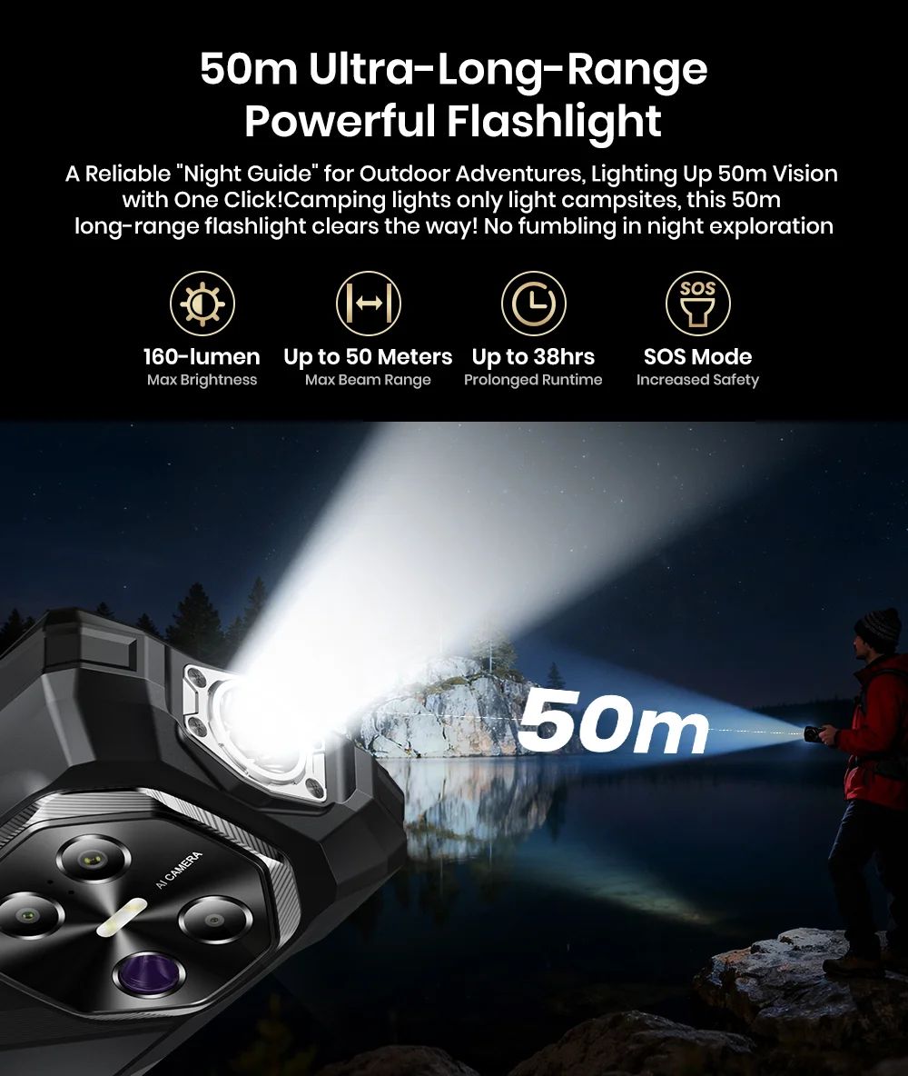 FOSSiBOT F113 5G Rugged Smartphone, 36 GB RAM + 256 GB ROM, 6,78