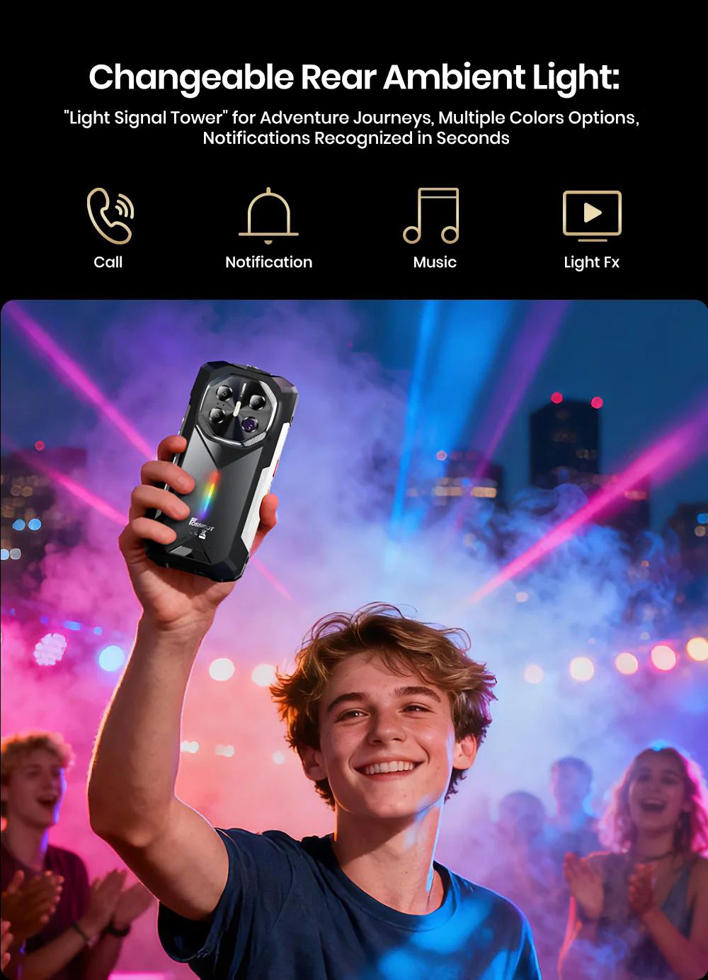 FOSSiBOT F113 5G Rugged Smartphone, 36 GB RAM + 256 GB ROM, 6,78