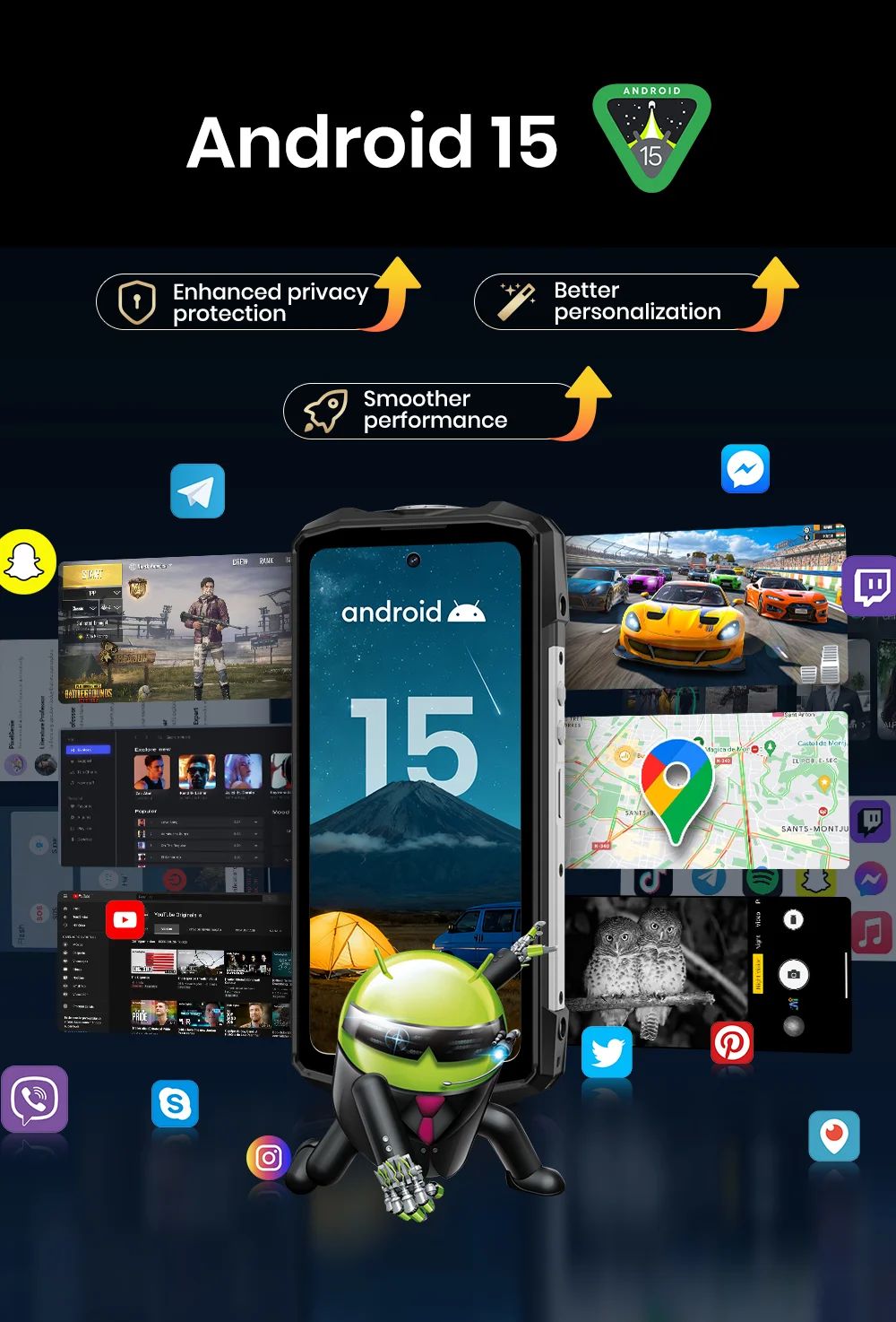 FOSSiBOT F113 5G Rugged Smartphone, 36 GB RAM + 256 GB ROM, 6,78