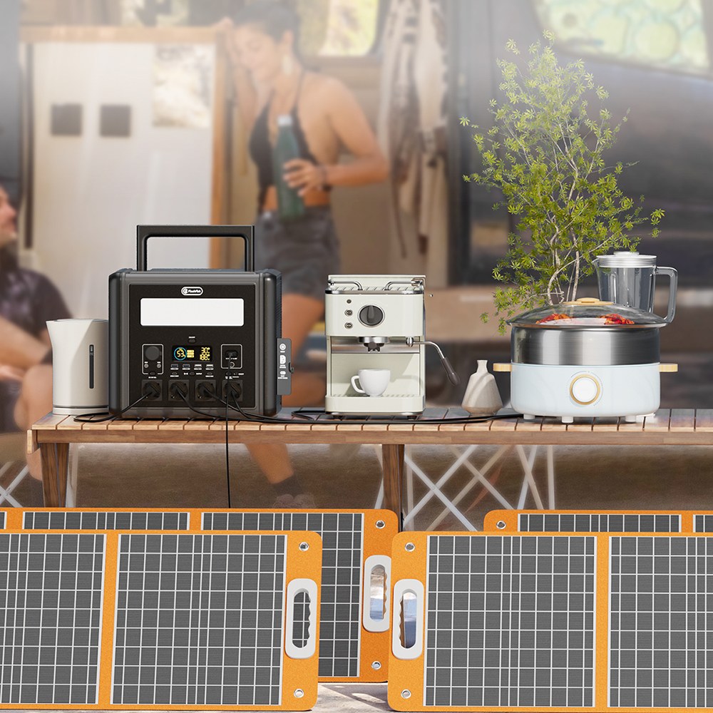 Flashfish T2000 2000W Tragbare Powerstation, 1536Wh LiFePO4-Akku, 4000W Spitzenleistung, 1500W Schnellladefunktion, 14 Ausg&auml;nge, f&uuml;r Notstromversorgung zu Hause und im Freien