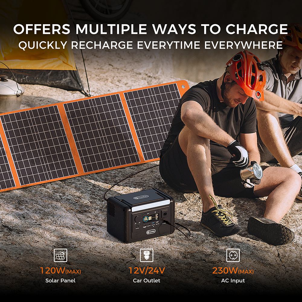 Flashfish T300Pro Tragbare Powerstation, 230 Wh Kapazit&auml;t, 300 W Nennleistung (600 W Spitzenleistung), reiner Sinus-Wechselstrom, 9 Ausgangsanschl&uuml;sse, 100 W USB-C PD, USV-Umschaltung in <0,02 s, 3-stufige LED-Beleuchtung, LiFePO4-Akku mit &uuml;ber 3500 Ladezyklen