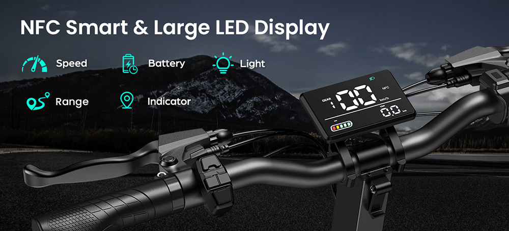 GOKEEP F5 Electric Scooter, 1000W motor, 52V 20Ah batéria, 11 palcové pneumatiky, max. rýchlosť 55 km/h, max. dojazd 80 km, predné a zadné kotúčové brzdy, predné a zadné hydraulické odpruženie - zelená