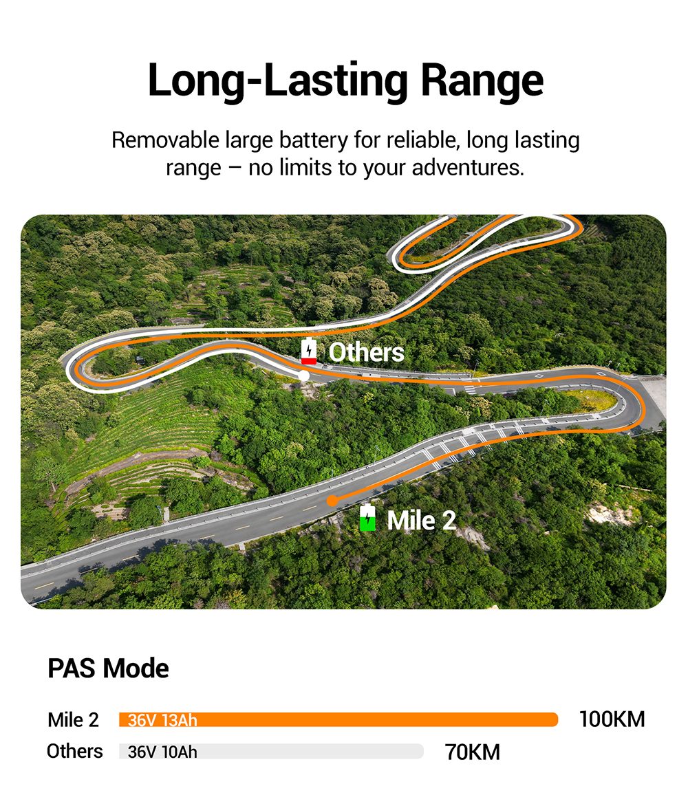 HillMiles Mile 2 Electric Bike, 250W motor, 36V 13Ah batéria, dojazd 100 km, 20*3 palcové pneumatiky, duálne hydraulické brzdy - sivé