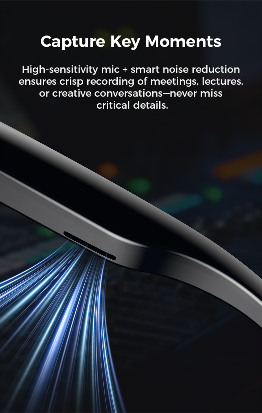 LOKMAT AI Smart Glasses, 8MP Camera, Al Translation, Music Playback