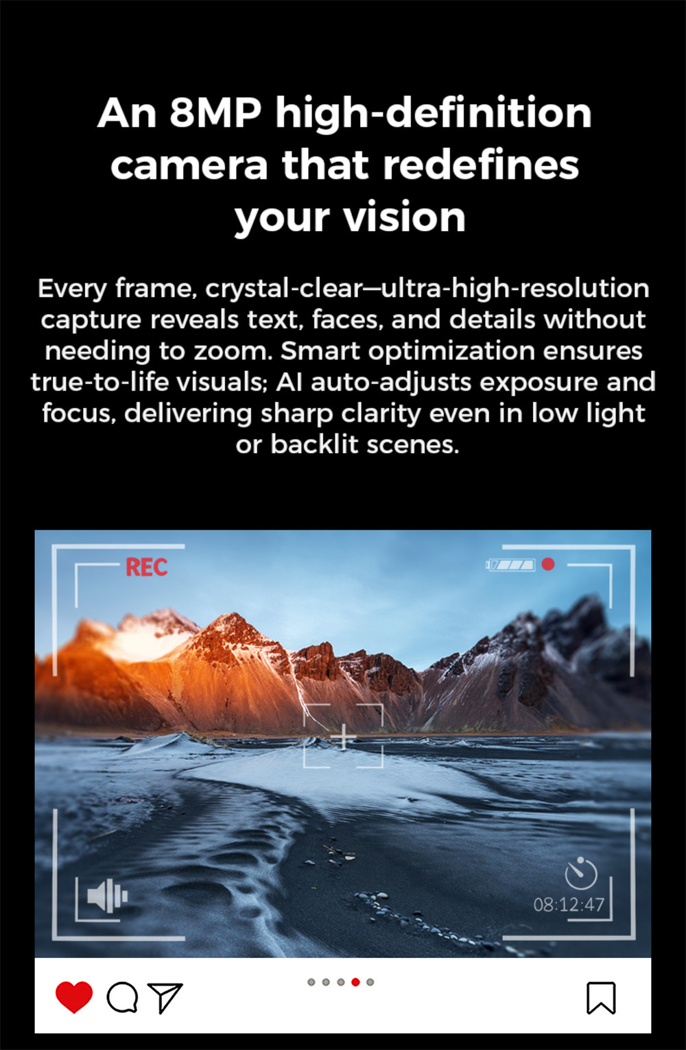 LOKMAT AI Smart Glasses, 8MP Camera, Al Translation, Music Playback