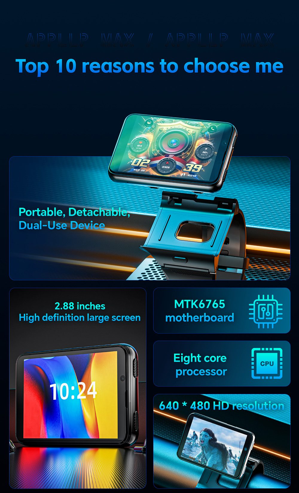 LOKMAT APPLLP MAX Smartwatch, 2.88 inch Screen, 4G/5G Network, Android 11, Heart Rate Monitoring, 1500mAh Battery - Silver