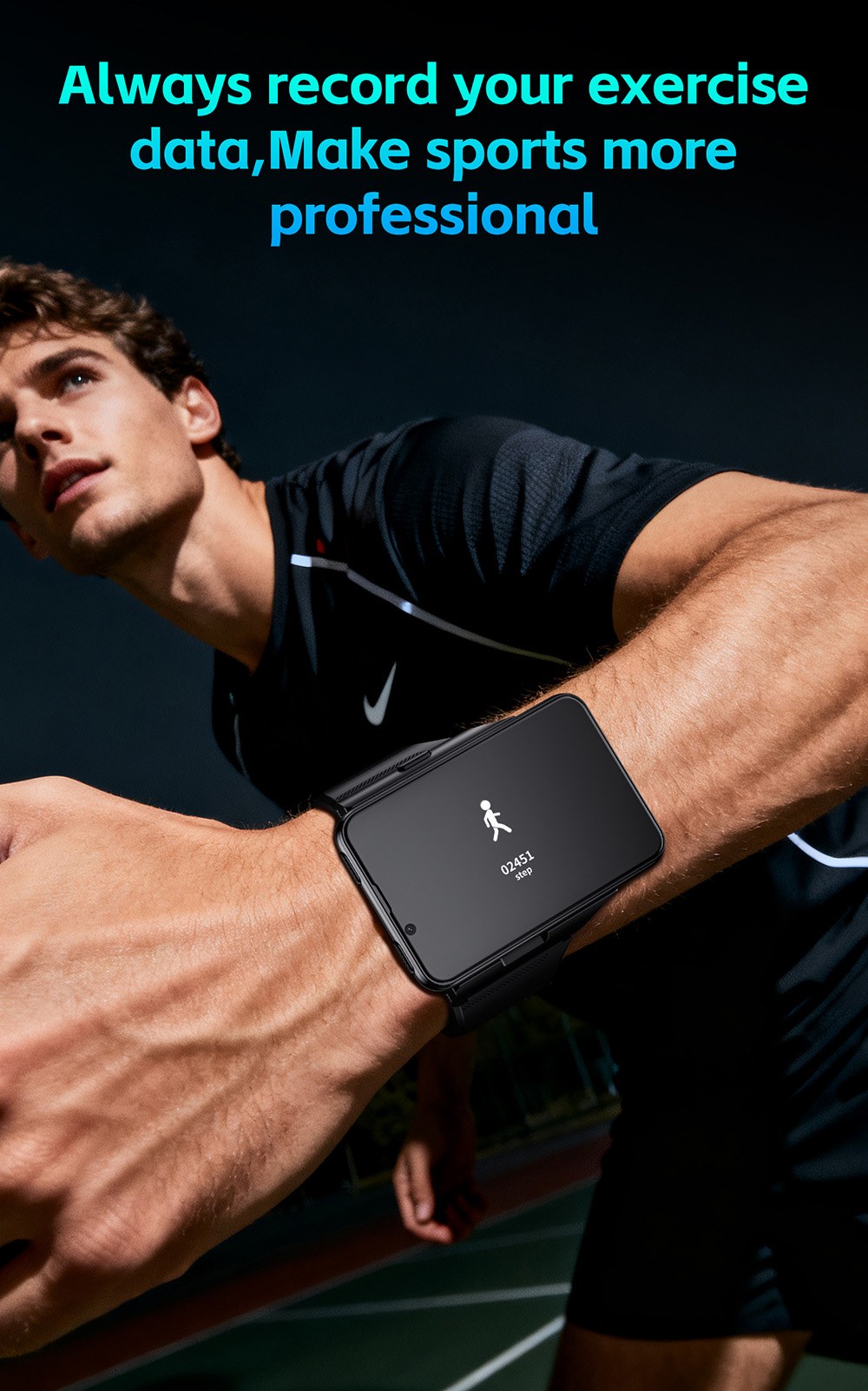 LOKMAT APPLLP MAX Smartwatch, 2.88 inch Screen, 4G/5G Network, Android 11, Heart Rate Monitoring, 1500mAh Battery - Silver