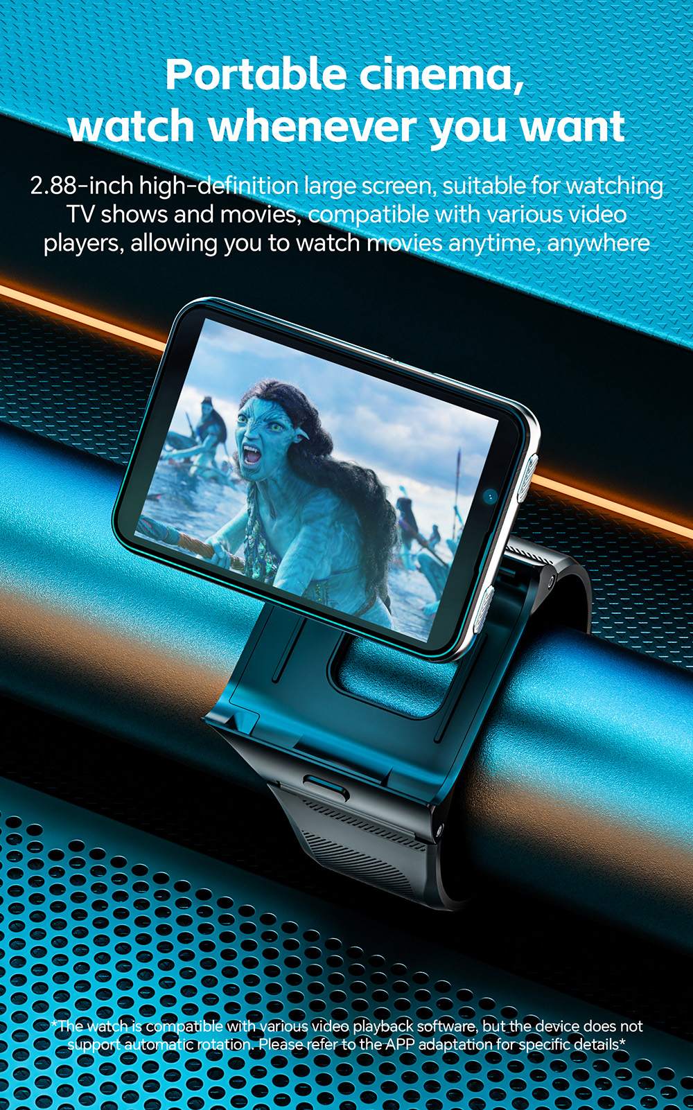 LOKMAT APPLLP MAX Smartwatch, 2.88 inch Screen, 4G/5G Network, Android 11, Heart Rate Monitoring, 1500mAh Battery - Silver