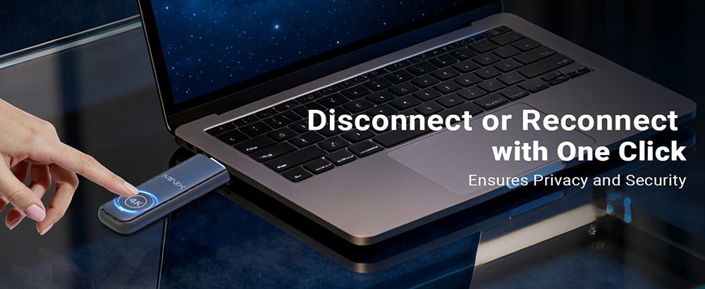 MINIX H4K Kabelloser HDMI-zu-HDMI-Adapter, 4K Ultra HD, Plug & Play, &Uuml;bertragungsreichweite 50&ndash;70 m