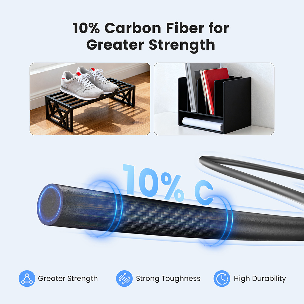 Mecpow PETG-CF 3D-Druckfilament, 1kg - Schwarz