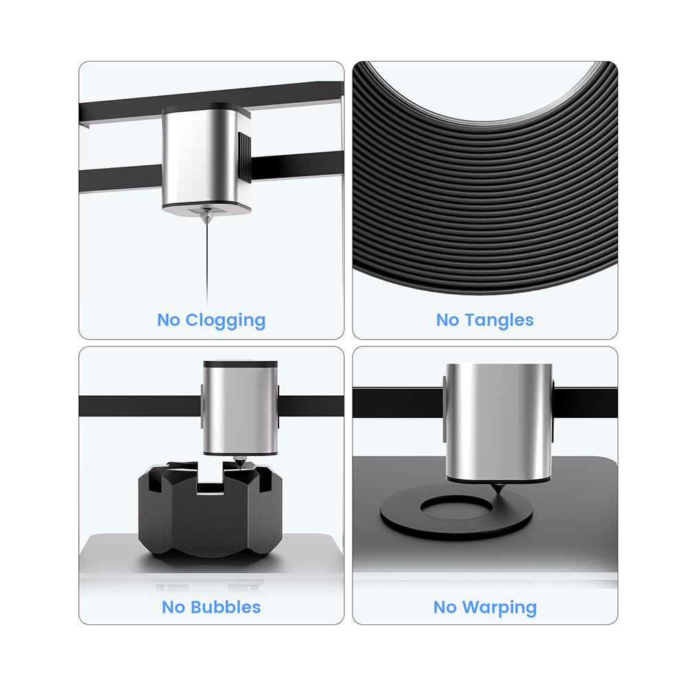 Mecpow PETG-CF 3D-Druckfilament, 1kg - Schwarz