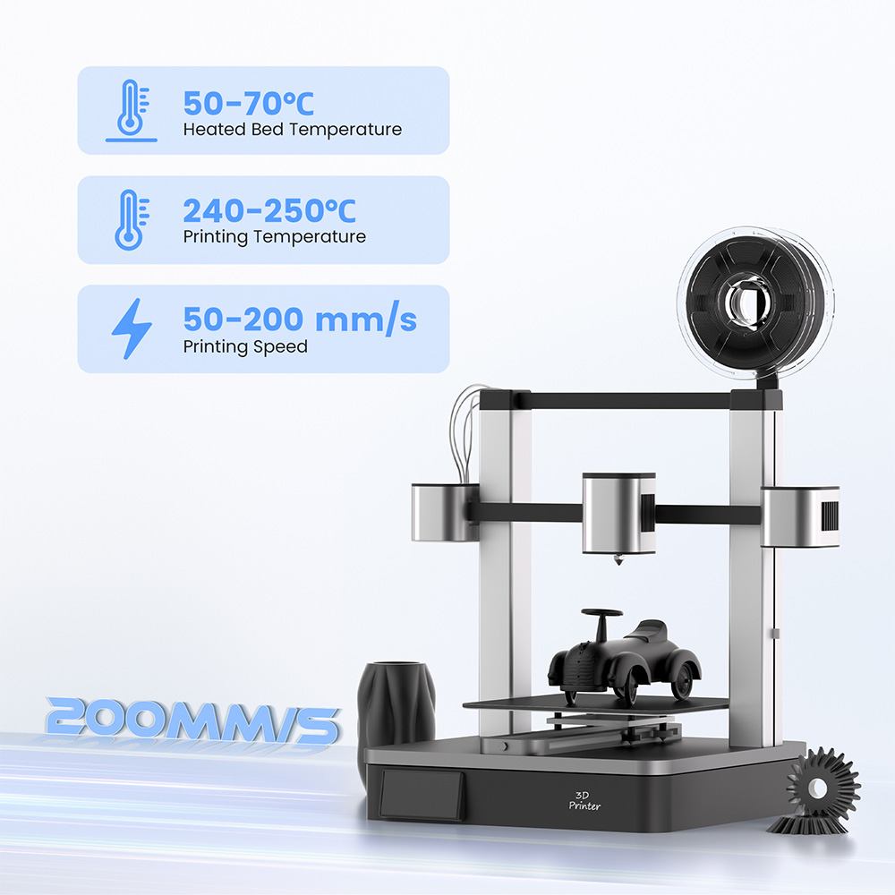 Mecpow PETG-CF 3D-Druckfilament, 1kg - Schwarz