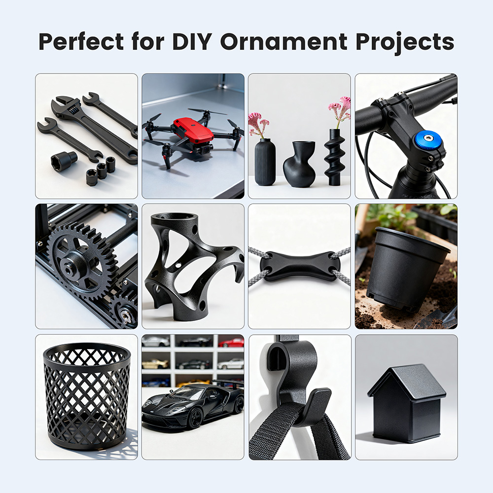 Mecpow PETG-CF 3D-Druckfilament, 1kg - Schwarz