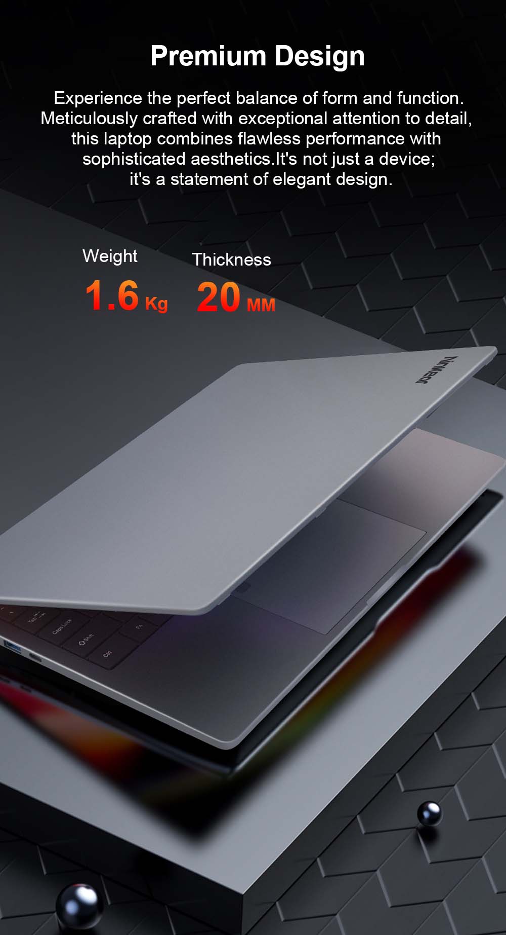 Ordinateur portable Ninkear A15 Plus, &eacute;cran 15,6 pouces 1920 x 1080 60 Hz, processeur AMD Ryzen 7 5825U 8 c&oelig;urs jusqu'&agrave; 4,5 GHz, 16 Go de RAM, SSD 1 To, Wi-Fi 6, Bluetooth 5.2, d&eacute;verrouillage par empreinte digitale, batterie 5500 mAh, 2 ports USB-C, 2 ports USB 3.0, 1 port USB 2.0, 1 port HDMI, 1 lecteur de carte microSD, 1 prise casque