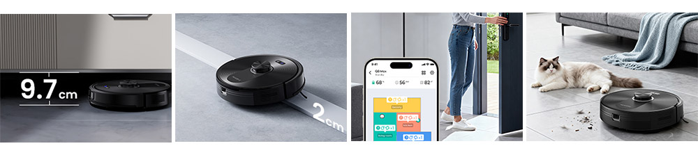 Proscenic Q10 Saugroboter mit Wischfunktion, 8000Pa Starke Saugkraft, 360&deg; LIDAR-Navigation, 200 Minuten Laufzeit, Automatisches Aufladen & Wiederaufnahme, APP/Fernbedienung/Sprachsteuerung f&uuml;r Tierhaare & Gro&szlig;e H&auml;user