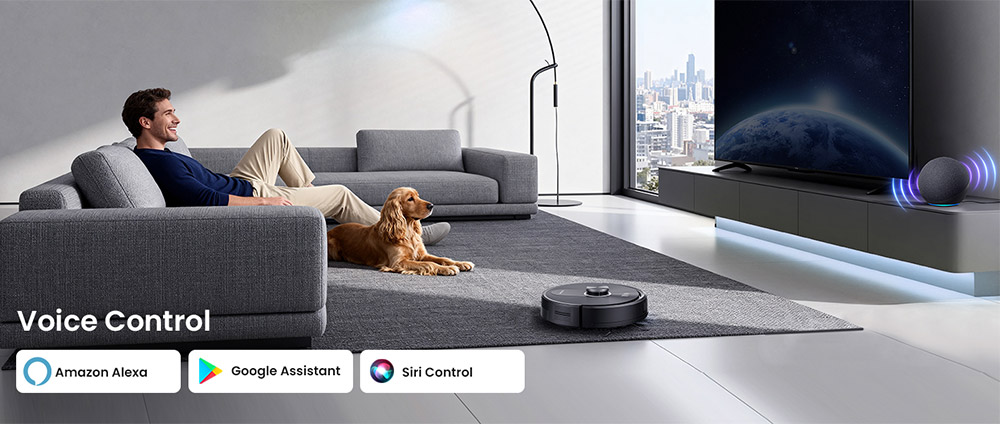 Proscenic Q10 Robot Vacuum Cleaner with Mop, 8000Pa Strong Suction, 360&deg; LIDAR Navigation, 200-Min Runtime, Auto-Recharge & Resume, APP/Remote/Voice Control for Pet Hair & Large Homes