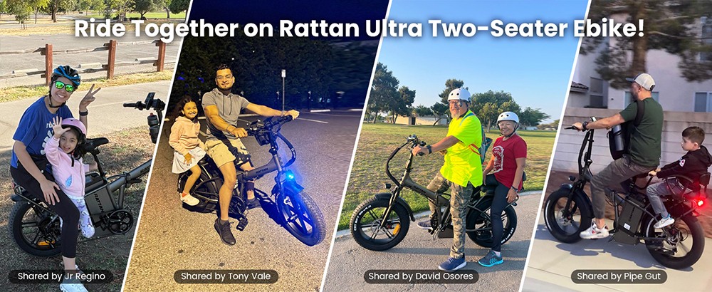 RATTAN LF Ultra Electric Bike, 1000W motor, 48V 40.5Ah batéria, 20*4 palcové pneumatiky, max. rýchlosť 50km/h, max. dojazd 190km, hydraulické brzdy, celoodpružený, farebný displej - čierny