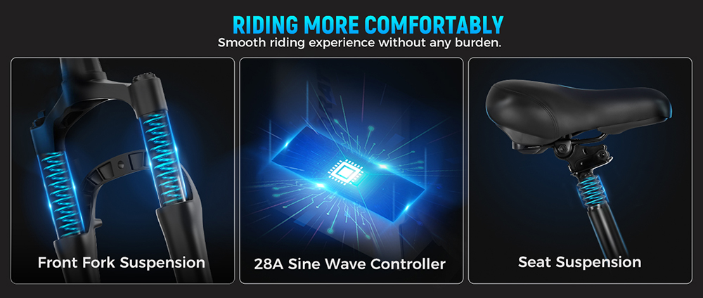 RATTAN LF Ultra Electric Bike, 1000W Motor, 48V 40.5Ah batéria, 20*4 palcové pneumatiky, max. rýchlosť 50km/h, max. dojazd 190km, hydraulické brzdy, celoodpružený, farebný displej - čierny