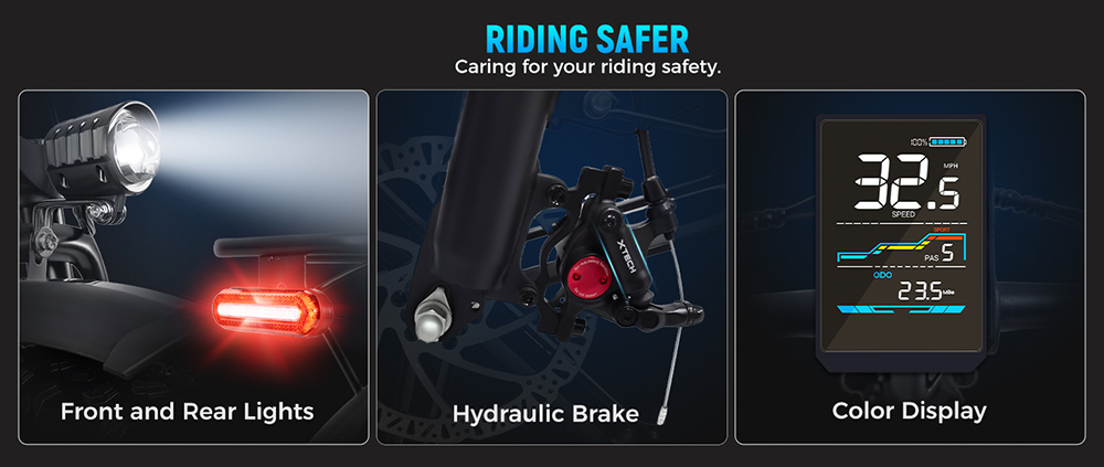 RATTAN LM Ultra Electric Bike, 1000W Motor, 48V 40.5Ah Battery, 20*4 inch Tires, 50km/h Max Speed, 190km Max Range, Hydraulic Brake, Full Suspension, Color Display - Black