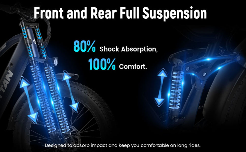 Elektrobicykel RATTAN PATHEINDER PRO, 750W motor, 48V 18Ah batéria, 26*4 palcové pneumatiky, max. rýchlosť 25 km/h, dojazd 120 km, hydraulické kotúčové brzdy, predné & zadné plné odpruženie, 7 rýchlostí - sivá
