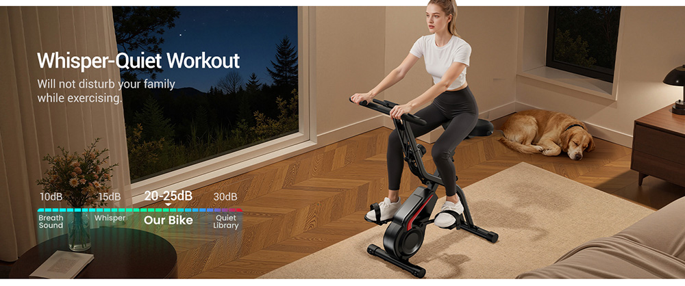 ROBORE CBX10 Heimtrainer, leiser Magnetwiderstand, 8-stufig verstellbar, verstellbarer Sattel und Lenker, max. Belastung 136 kg, LCD-Display, atmungsaktiver PU-Sattel, Cardio-Fitness-Trainer