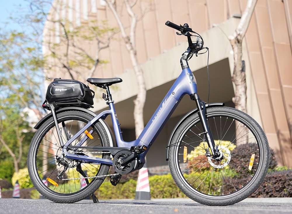 Elektrobicykel TTGO Z5, 250W motor, 36V 18Ah batéria, 27.5 palcové pneumatiky, max. rýchlosť 25 km/h, max. dojazd 130 km, hydraulické kotúčové brzdy, trojitý systém tlmenia nárazov, 9-rýchlostný systém Shimano - modrý