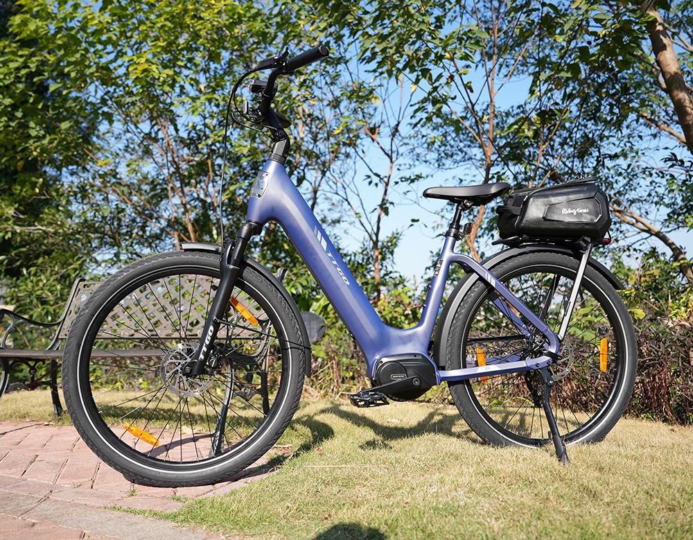 TTGO Z5 Electric Bike, 250W Motor, 36V 18Ah Battery, 27.5 palcové pneumatiky, max. rýchlosť 25 km/h, max. dojazd 130 km, hydraulické kotúčové brzdy, trojitý systém tlmenia nárazov, 9-rýchlostný systém Shimano - modrý