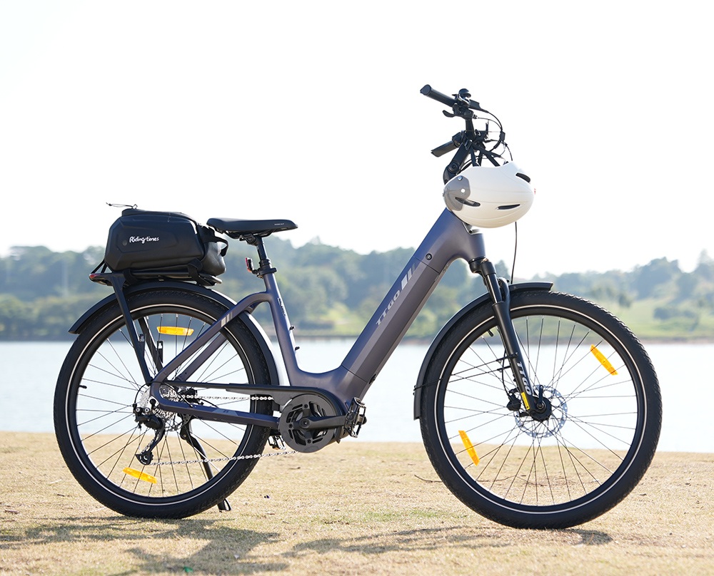 Elektrobicykel TTGO Z5, 250W motor, 36V 18Ah batéria, 27.5 palcové pneumatiky, max. rýchlosť 25 km/h, max. dojazd 130 km, hydraulické kotúčové brzdy, trojitý systém tlmenia nárazov, 9-rýchlostný systém Shimano - modrý