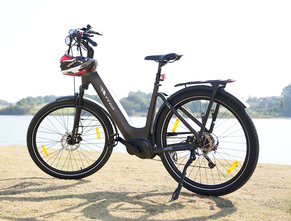 Elektrobicykel TTGO Z5, 250W motor, 36V 18Ah batéria, 27.5 palcové pneumatiky, max. rýchlosť 25 km/h, max. dojazd 130 km, hydraulické kotúčové brzdy, trojitý systém tlmenia nárazov, 9-rýchlostný systém Shimano - sivý