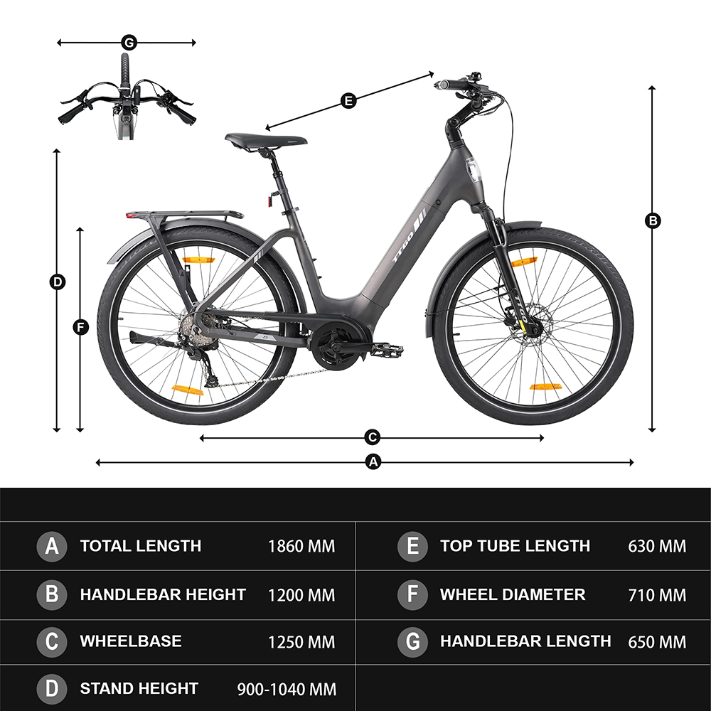 Elektrobicykel TTGO Z5, 250W motor, 36V 18Ah batéria, 27.5 palcové pneumatiky, max. rýchlosť 25 km/h, max. dojazd 130 km, hydraulické kotúčové brzdy, trojitý systém tlmenia nárazov, 9-rýchlostný systém Shimano - sivý